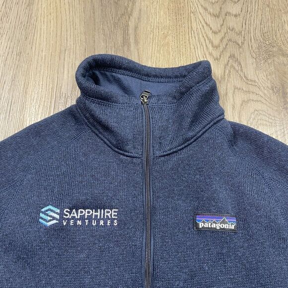 Patagonia Sweater Womens XS Blue Full Zip Better Sweater Fleece Jacket Pocket - Picture 2 of 11
